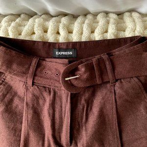 Express shorts - size 0 - Brown Belted, High Waisted